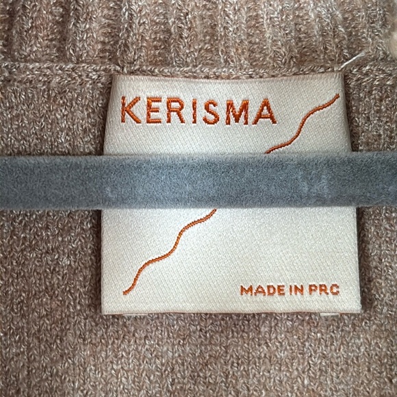 NWT KERISMA OVERSIZED BOXY DRESS SCULPTURAL RIB TURTLENECK FITTED 3/4 SLEEVES - Picture 7 of 16